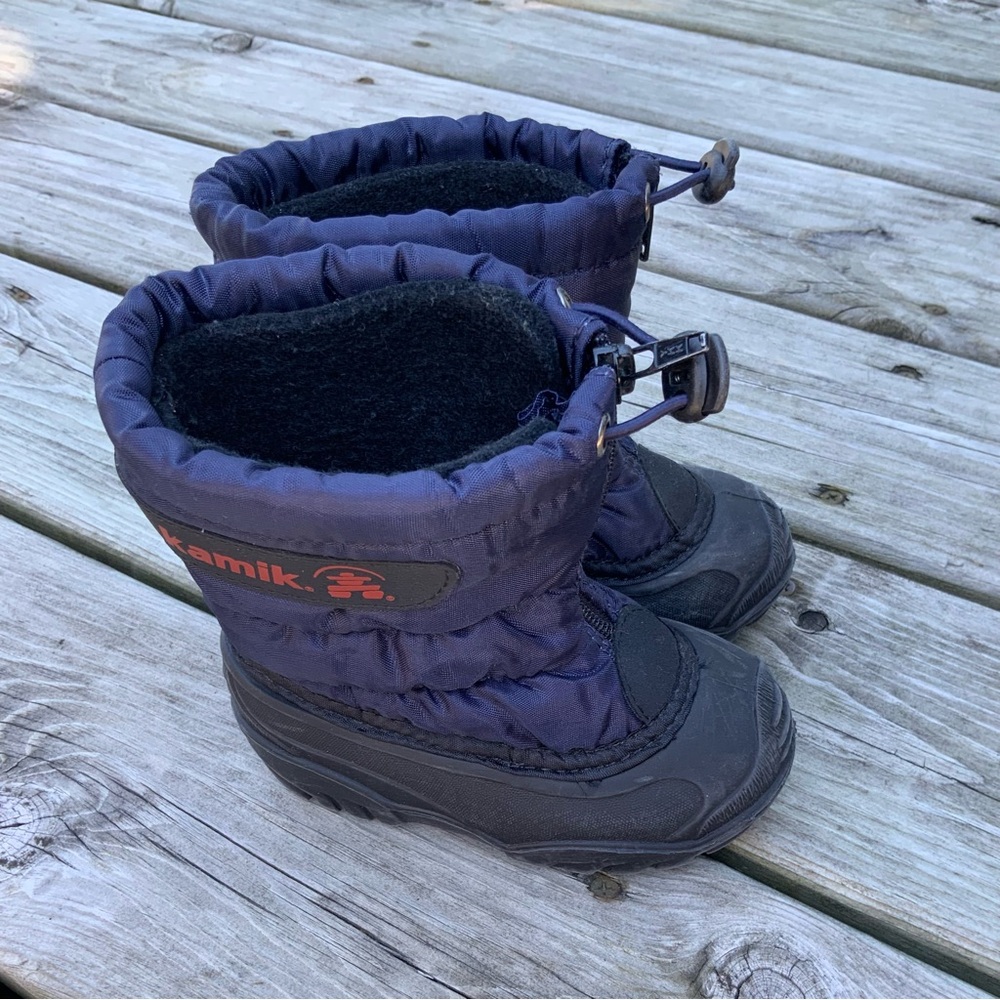 Kamik Kids US 7 Navy and Black Snow Boots